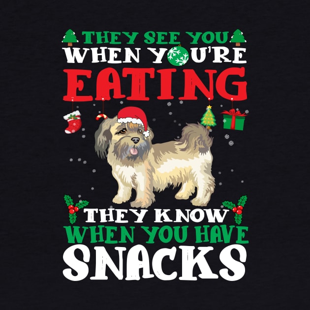 Christmas Dog Eating Snacks by CyberpunkTees